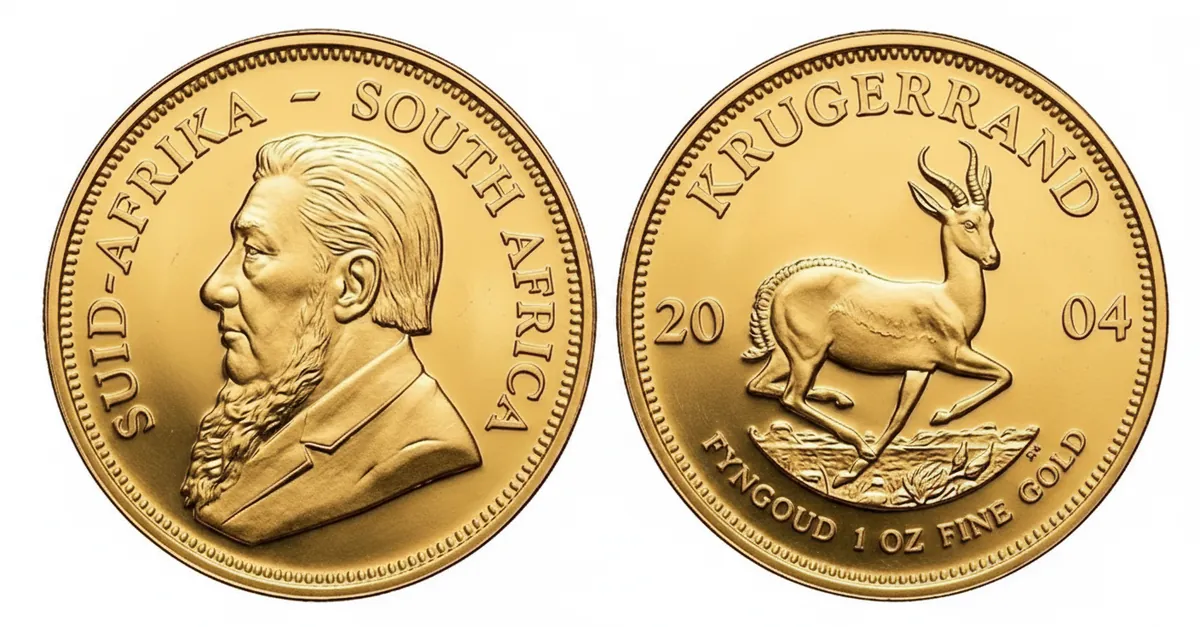 Krugerrand d'oro 2004: dritto con Paul Kruger e rovescio con lo springbok
